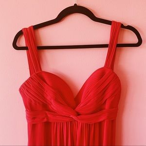 BCBG empire waist red gown